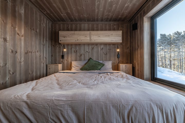 Chambre avec lit double 160x200 cm et vue imprenable !