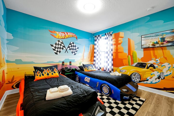 Les lits jumeaux ultimes ! Cette chambre amusante et entièrement thématique est un succès auprès de nos jeunes voyageurs.