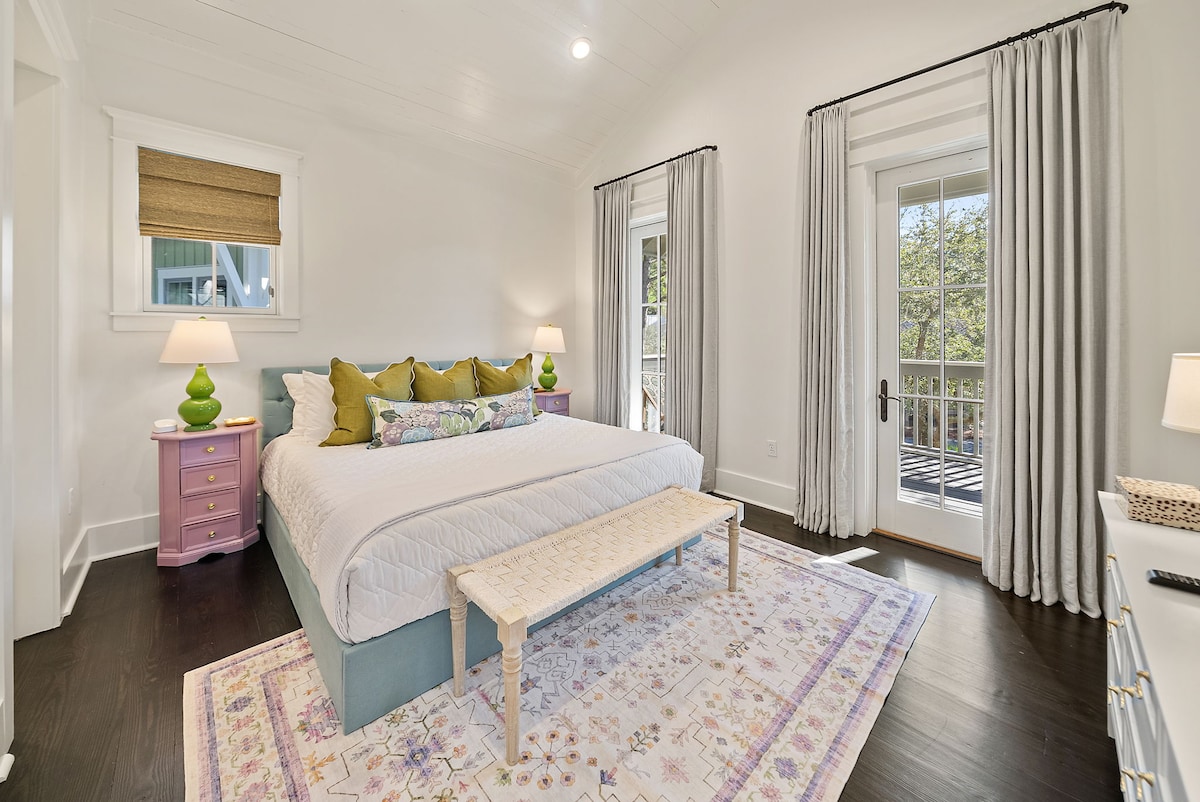 Bedroom #4 features a king bed, smart tv and ensuite.