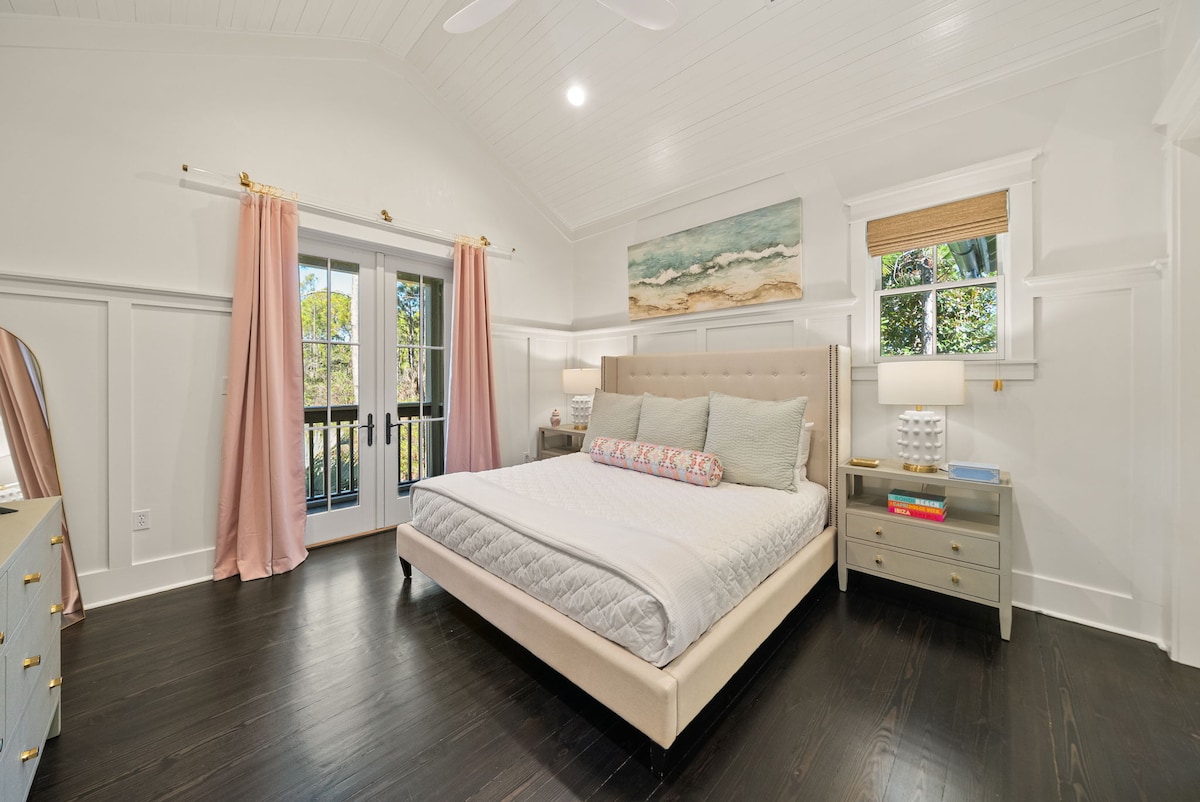 Bedroom #2 features a king bed, smart tv, and ensuite.