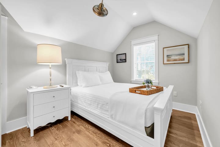 Bedroom #2 features a queen bed, smart tv and ensuite.