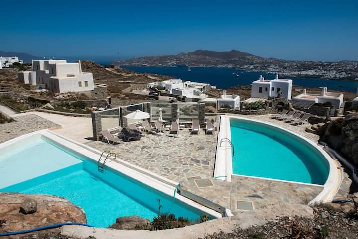 Gorgeous Villa W Ocean Views And Shared Pools! - Mykonos