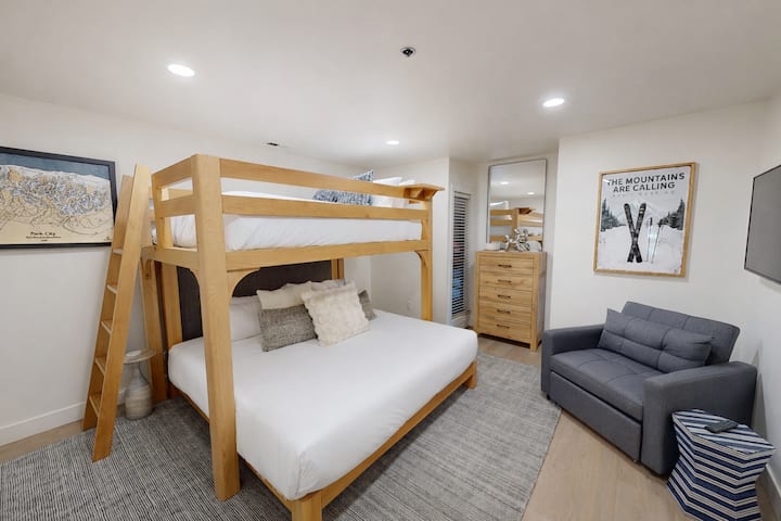 Relax in your bright, modern bunk room