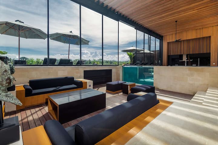Santi 4BR Villa w/ Infinity Pool & Rice Field View - Villas for Rent in ...