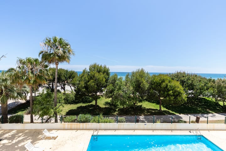 Superb Front Beach Pool&sea View Carteia Flat - Quarteira