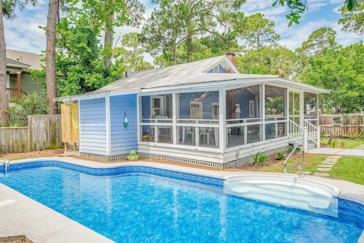Bead Cottage, Private Pool, Screen Porch. Ocean - Tybee Island, GA