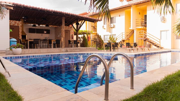 Apto Com Wi Fi, Garagem E Piscina A 100m Da Praia - Luís Correia