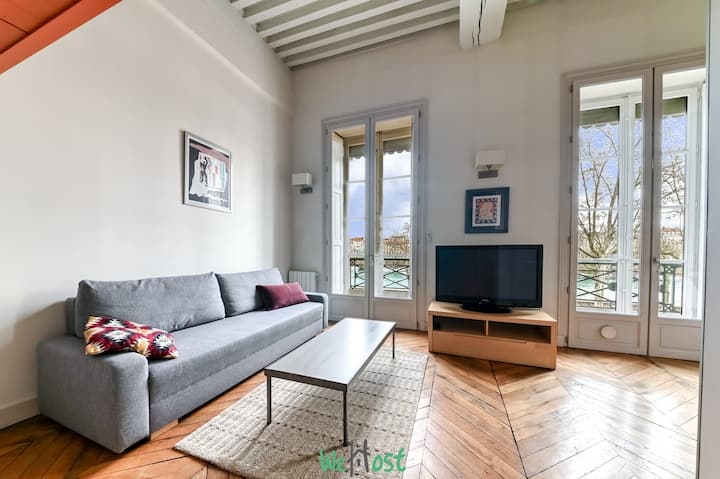 Vue Sur Le Rhône - Appart Cosy Centre Lyon - Lyon
