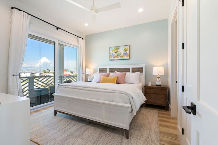 Beautifully decorated second floor king bedroom