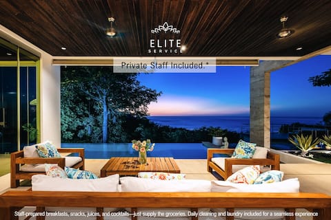 Ocean View Luxury Villa, 2-Min Drive to Beach