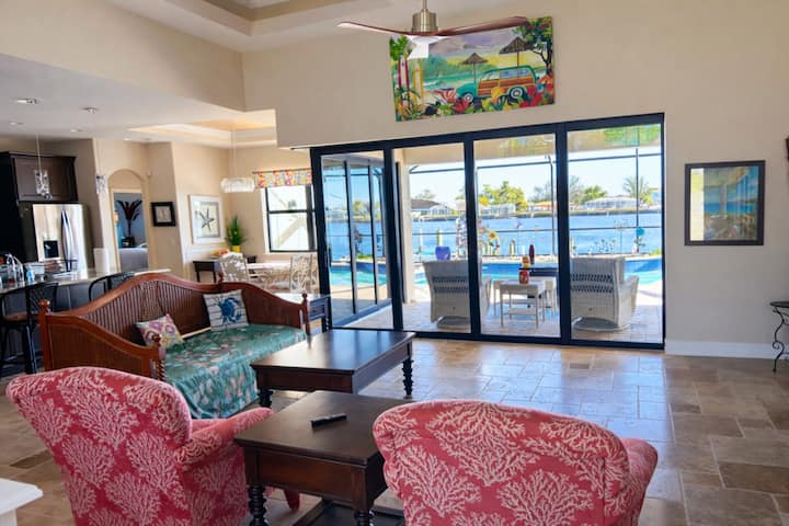 Waterfront Paradise/hottub/heated Pool/boat Dock/ - Port Charlotte, FL