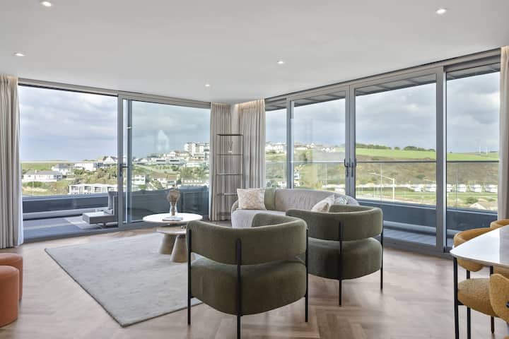 Penthouse, Balcony With Expansive Sea Views, Parki - コーンウォール