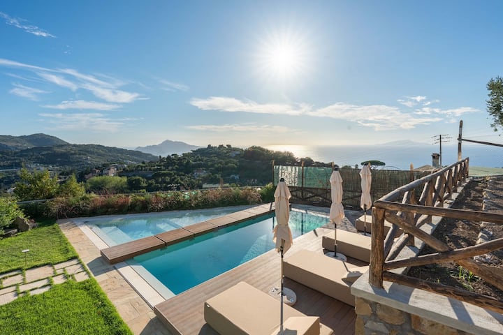 Villa Poggio Di Luce - Luxury With Heated Pool - Sorrento