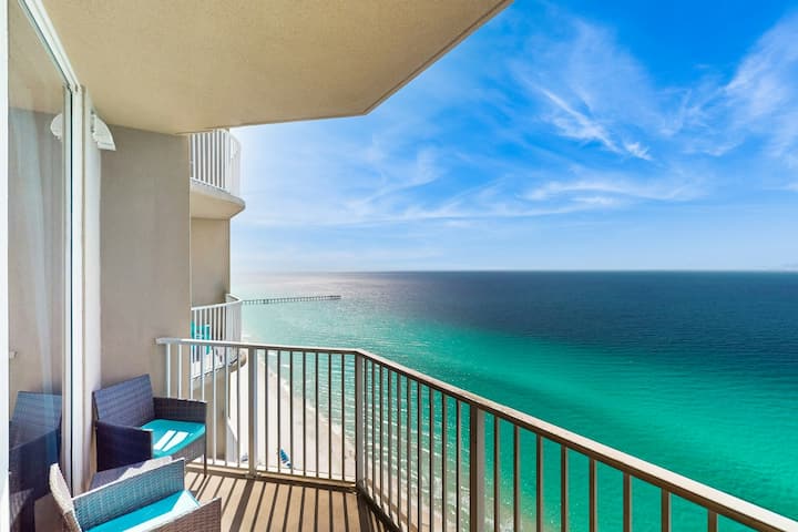 Tropical 1br Oceanfront 29th-floor | Balcony - Panama City Beach, FL