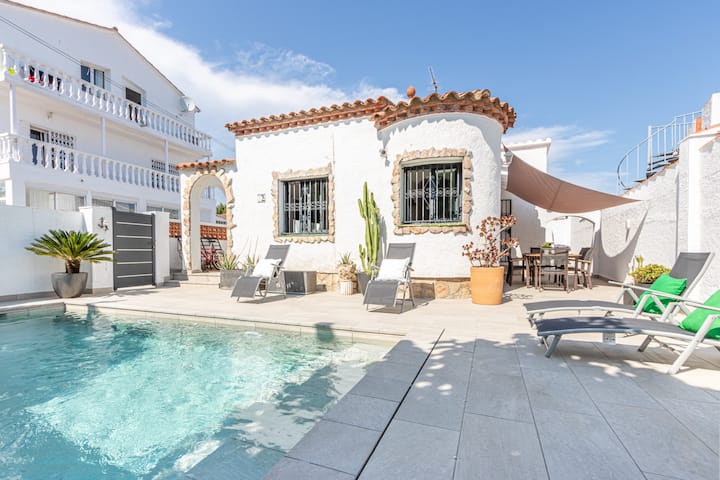 0190-sant Maurici Maison Avec Piscine Privée - Roses