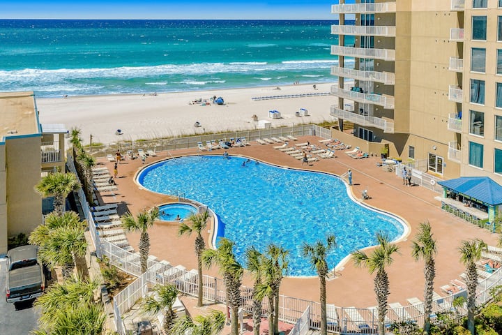 2br Oceanfront | Balcony | Pool & Hot Tub - Panama City Beach, FL