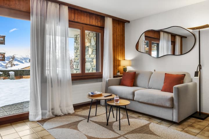 Studio Cosy Avec Piscine Intérieure - Vue Montagne - Nendaz