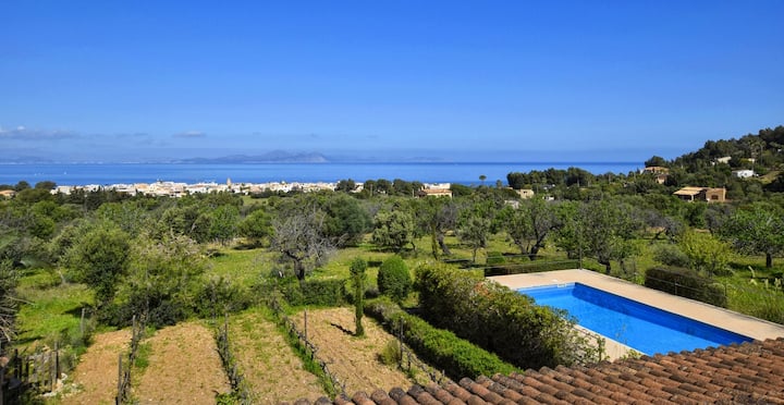 Country House With Seaviews & Pool & A/c 6 People - Artà