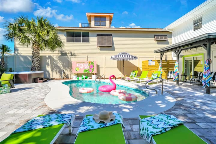 Private Pool + Hot Tub + Walk To Beach | Key Lime - 데스틴