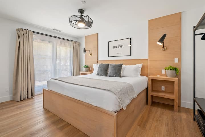 Retreat to this peaceful California King suite, featuring a soft, neutral palette that makes you feel instantly at home.