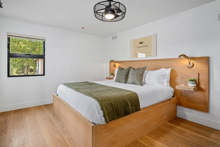 A sun-filled Cal King sanctuary designed for slow mornings and a deep connection to the outdoors.