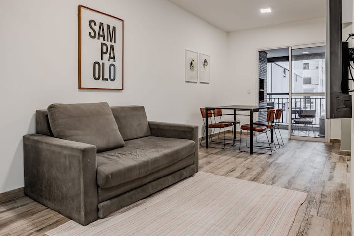 2br Apt W/ Balcony, Bbq & Ac - São Paulo