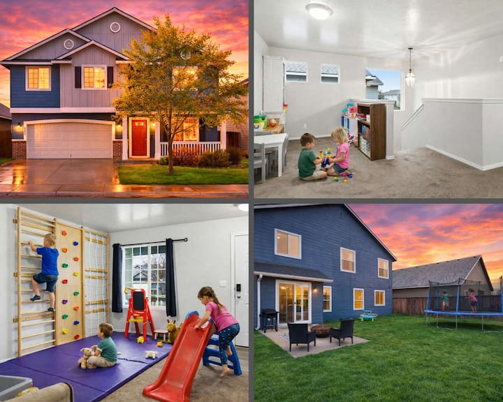 5 Br Family Fun | Sleep 12 | Climbing Wall & Games - Meridian, ID