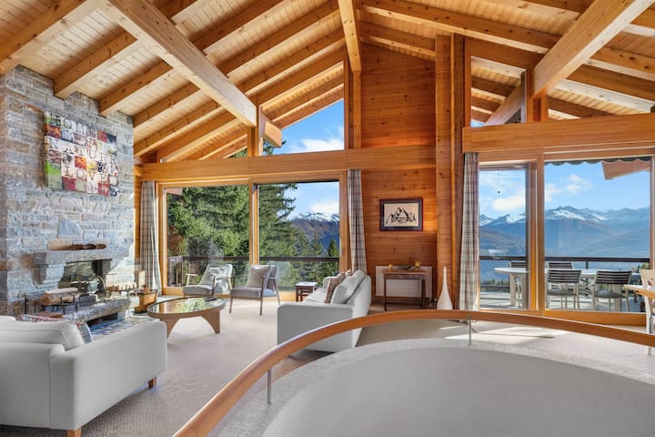 Chalet La Frenaie à Anzère Avec Vue Sur Les Alpes - Anzère