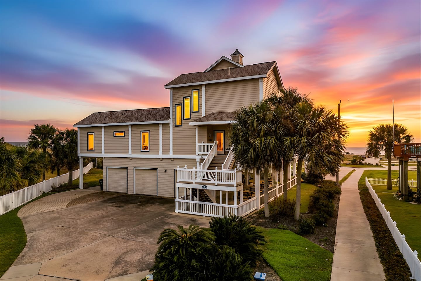 Exterior at sunset