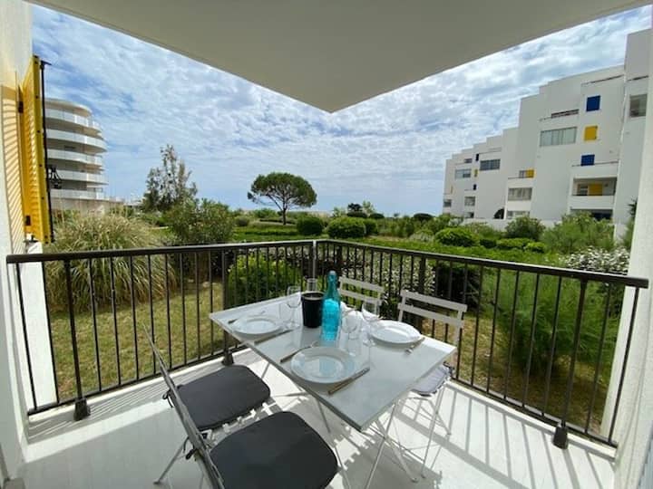 Appartement Rénové Vue Mer, Parking - 4 Pers. - Le Barcarès