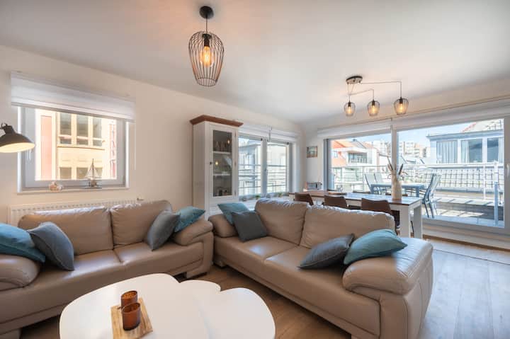 Bright Penthouse With Sunny Terrace Near Beach - Ostend