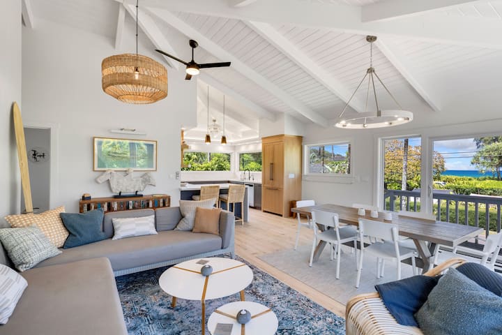 Remodeled! Modern 3BR in Hanalei- Hot tub, bikes &