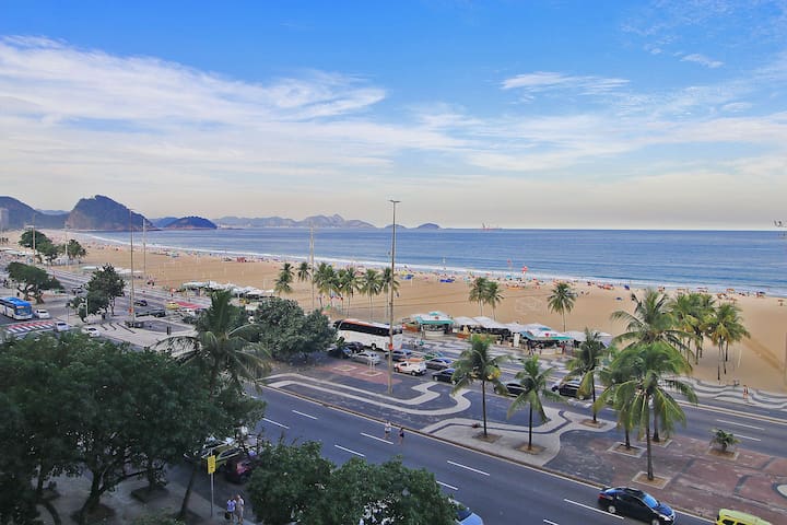 Panoramic view of Copacabana beach 15 people