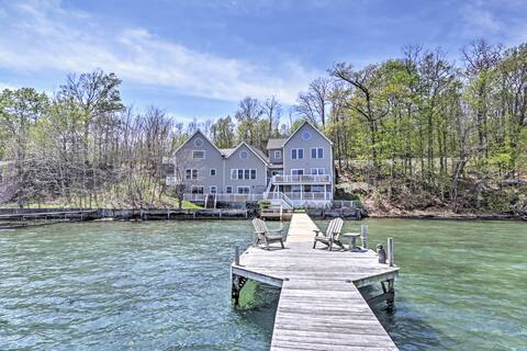 Waterfront Seneca Lake House: Fire Pit + Boat Dock