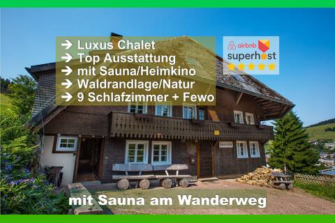 Sauna Home cinema Luxury 9-12 roo view Forest edge