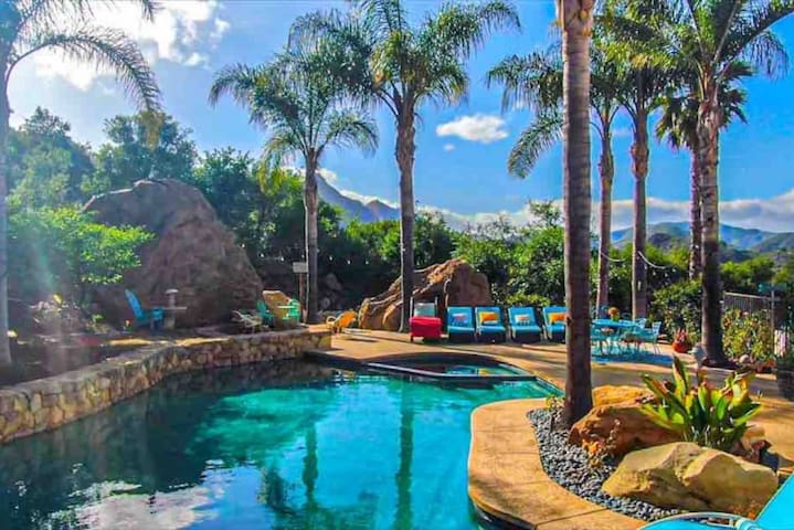 Guest House Malibu Retreat w/ salt POOL + Jacuzzi