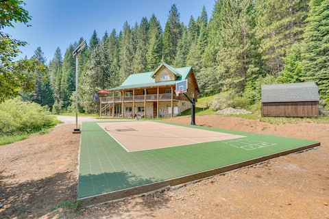 Log Home on 60 Private Acres By Mt Shasta Ski Park