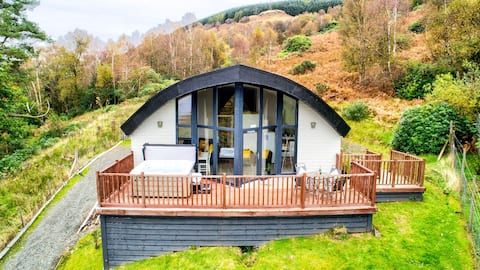 Stunning Lodge Panoramic Loch Views Hot Tub Deck
