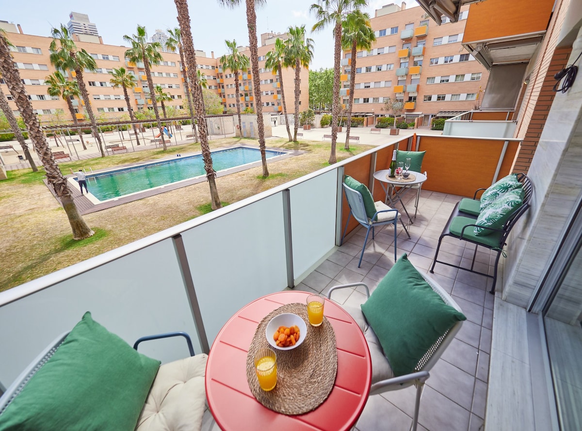 Top performing Airbnb: Olimpica Pool and Terrace Suites in La Vila Olímpica Del Poblenou