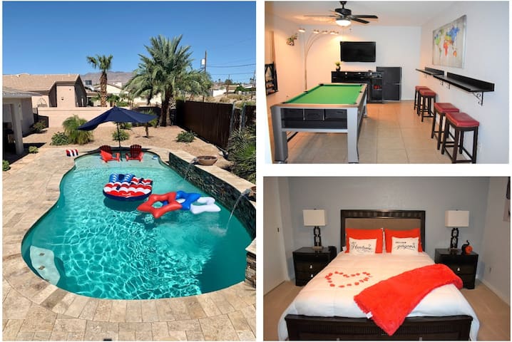 Clean & Contemporary Pool Home -WIFI, Air Hockey,