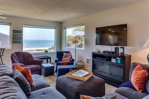 Ocean View! Dog Friendly! Yachats! ~Summershore