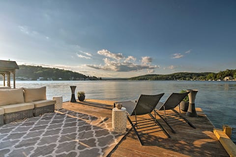 Waterfront Harveys Lake House w/ Private Dock!