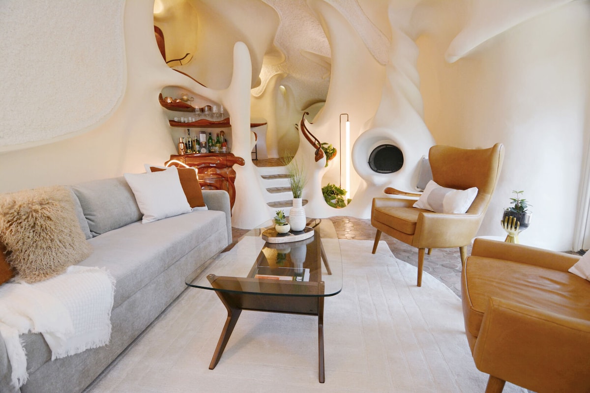 Warm and cozy living area with a view of the outside