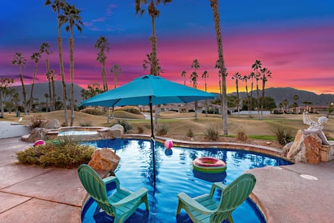 PGA West, relaxing heated pool home with views!