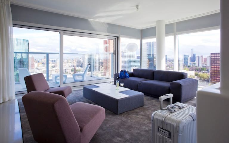 Urban apartment with panoramic views. 21+ only!