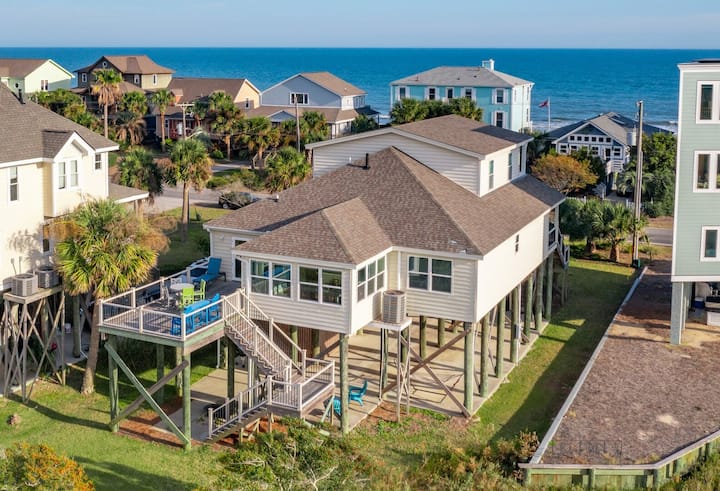 Stunning Ocean & River Views! Marsh Madness - Folly Beach, SC