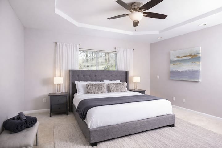 Cozy 1st Floor Main Bedroom with En-Suite Bath will Take you Off to Dreamland.d.