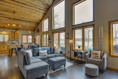 Modern Lakeside Chalet on Crow Wing Chain w/ Dock!