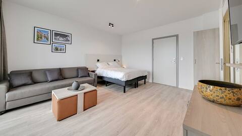 Holiday studio on domain Klein Strand with parking