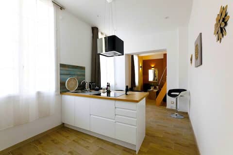 Successful Airbnb property: Apartment 1 room, 2 beds, facing Cathedral, AC in Aix En Provence